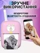 Мини принтер детский портативный термопринтер беспроводной блютуз с термобумагой розовый - изображение 4