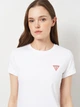 Футболка бавовняна жіноча Guess Ss Cn Mini Triangle Tee W2YI44-J1314-G011 M Біла (7622078608402) - зображення 4