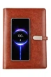 Смарт-блокнот с беспроводной зарядкой Powerbank с флешкой 16 Гб эко-кожа Коричневый (0303) - изображение 3