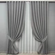 Комплект штор VR-Textil 100% блэкаут ASHEN NIGHT 100х270 2шт и Тюль 300х270 1851ш-1153т серый с белым 71-092/1 - изображение 1