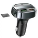 FM трансмітер для авто Bluetooth 3.0 Hoco з двома USB-портами чорний (E70) - зображення 3
