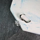 Серьги кольца колосок медицинская сталь родий (x200-1) - изображение 3