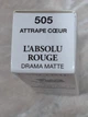 Помада для губ с матовым финишем LANCOME L'Absolu Rouge Drama Matte 505 attrape Coeur. Объем 3.4 g. тестер - изображение 7
