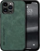 Шкіряний чохол XnE iPhone 15 Pro Max з металевою вставкою Green (38919-08) - зображення 1