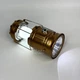 Ліхтар світлодіодний акумуляторний кемпінговий з сонячною панеллю 1W+6LED, переносна портативна складана лампа з функцією Power Bank для дому, дачі, риболовлі та походів Золотистий, CLS-5800T-Gold - зображення 7