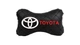 Подушка на підголовник автомобіля EVAtech ECO 27х16 см Toyota чорна з чорною ниткою SPCRBBV031 - изображение 1