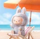 Мягкая игрушка - брелок Labubu Лабубу сидячий серый - изображение 2