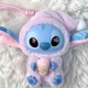 Мягкая игрушка - брелок Labubu Stitch Лабубу Стич Eat Something Before Sleep Series фиолетовый - изображение 3