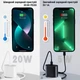 Сетевое зарядное устройство для iPad IPhone 14/13/12 20W USB-C + кабель type-c lightning 1М Комплект быстрой зарядки White - изображение 6