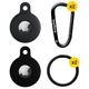Чехол брелок для Apple AirTag с карабином Silicone Black, Dark Gray Kayfovo BDG2 Комплект из 2 шт - изображение 1