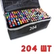 Двусторонние маркеры для рисования, скетчинга Raven Touch Colors 204 цвета - изображение 1