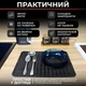 Коврик для сушки посуды Коврик силиконовый антискользящий сушилка подкладка для посуды защитный рельефный кухонный под посуду 40 х 30 см чёрный kayfovo SBM-1 - изображение 4