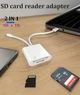 Перехідник для Iphone Lightning на USB-C SD/TF Card Reader адаптер для USB-C на картридер SD Card Kayfovo YO 22 - зображення 3
