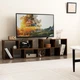 Модульная трехсекционная TV-тумба-стеллаж, 140×30×43 см, цвет: рустикальный коричневый Costway - изображение 2