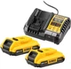 Зарядний пристрій DeWALT + 2 АКБ XR Li-Ion 18 В/2 Аг DCB1104D2 (5035048790021) - зображення 2