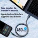 Кабель для заряджання та передачі даних QCMAX LED Digital Display 7A/120W USB Type-A to USB Type-C 1 м 667 - зображення 4