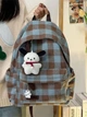 Стильный рюкзак в клетку Vintage Plaid 1360 Blue-brown - изображение 2