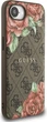 Панель Guess 4G Flowers Print with MagSafe для Apple iPhone 16e Brown (GUHMPSE4P4ROPEMCW) - зображення 3