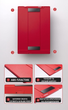 Графический планшет Wicue Writing tablet 12" WNB212/WNB412 (WNB212 Red) - изображение 4