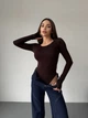 Жіночий однотонний боді Uaclothes 42-44 Коричневий (like36195-166181349) - изображение 4