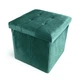 Пуф для зберігання велюровий складаний MBM HOME TH-05 GREEN зелений - зображення 10