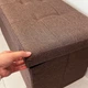Пуф подвійний для зберігання текстильний складаний MBM HOME TH-04 BROWN коричневий - зображення 10