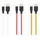 Кабель USB Hoco X21 Plus Silicone Lightning Чорно-Червоний - изображение 1