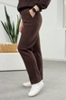 Женские спортивные брюки из байки (утеплена тринитка) зимние Aksan 25.2835 50(2xl) темно коричневий - изображение 2