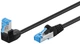 Патч-корд Goobay RJ45 SFTP6a 0.25m patch AWG27 1x90° PoE+ LSOH Cu чорний(75.05.1555) - изображение 1