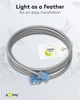 Патч-корд Goobay RJ45 UTP6a 5.0m patch Slim Ultra Flexi PoE+ Cu сірий(75.07.4225) - изображение 5