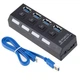 USB 3.0 Hub на 4 порти з вимикачами для кожного та світловою індикацією Grand 1TB до 5 Гбіт/с - зображення 5