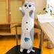 Мягкая игрушка подушка-обнимашка Кот Батон с рыбкой 80 см, серый - изображение 2