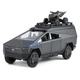 Машинка Tesla Cybertruck Camping металева колекційна моделька іграшка 16 см Чорний (4863321) - зображення 2