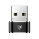 Перехідник USB 2.0 AF to USB-C black Baseus (CAAOTG-01) (341504) - зображення 3