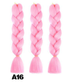 Канекалон Jumbo Braid однотонный светло розовый коса длинна 60 см Вес 100 грам Термостойкий А16 - изображение 2