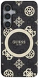 Панель Guess 4G Background Gold Electroplated Peony Pattern MagSafe для Samsung Galaxy S25 Black (3666339449698) - зображення 3