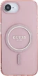 Etui plecki Guess IML Glitter Circle MagSafe do Apple iPhone 16e Pink (GUHMPSE4HFGEREP) - obraz 1