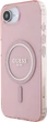 Etui plecki Guess IML Glitter Circle MagSafe do Apple iPhone 16e Pink (GUHMPSE4HFGEREP) - obraz 2