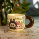 Чашка фарфоровая LABUBU Pure Happines 400 мл бежевая фарфоровая кружка для горячих напитков прочный фарфор с удобным объемом стильная посуда для ежедневного использования - изображение 3