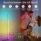 Кутова підлогова лампа-торшер з RGB підсвічуванням Auplf Black (R4392130820250) - зображення 5