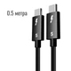 Кабель Thunderbolt 5 Type-C Folem TBT5, USB4, PD 240W быстрая зарядка, монитор 16K, передача данных 80 Gbps - 0.5 метра - изображение 1