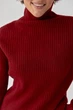 В'язаний гольф у рубчик колір темно-червоний розмір ONE SIZE FL_002875 - зображення 4