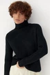 В'язаний гольф в рубчик колір чорний ONE SIZE FL_002875 - зображення 5