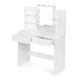 Косметичний туалетний столик ModernHome від Multistore з дзеркалом та LED підсвічуванням White (5905817009107) - зображення 2