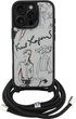 Панель Karl Lagerfeld Crossbody Grained Pattern & Logo для Apple iPhone 16 Pro Max Grey (KLHCP16XPGGRMPCG) - зображення 1
