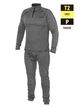 Термобілизна флісова Norfin Winter Line Gray чоловіча (1-й,2-й шар) сіра розмір XXL 3036005-XXL (72677) 3036005-XXL - зображення 2