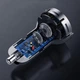 Автомобильное зарядное устройство Baseus Digital Display 24W 2USB порта 4.8A Зарядка в авто Car Charger CCBX-0G Grey - изображение 11