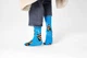 Набор женских носков прикольных высоких хлопковых Happy Socks 194848 36/40 3 пары Синий (2200005145074) - изображение 5