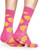Женские носки прикольные высокие хлопковые Happy Socks 194876 36/40 1 пара Розовый (2200005145364) - изображение 3