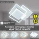 Управляемая светодиодная люстра VEGA triple 70W 3S ON/OFF 470х470х60 мм Белая - изображение 2